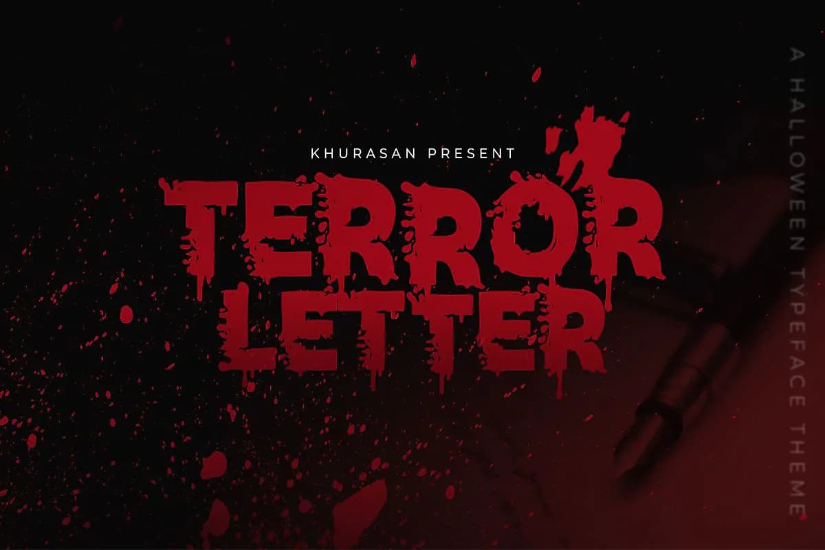 فونت ترسناک Terror Letter