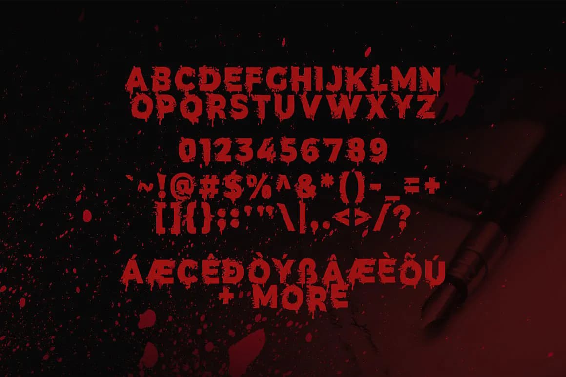 فونت ترسناک Terror Letter — تصویر ۶