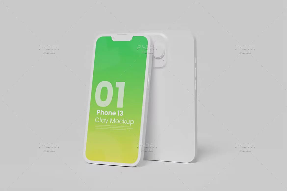 موکاپ آیفون 13 شیک و مدرن Clay — تصویر ۱۲