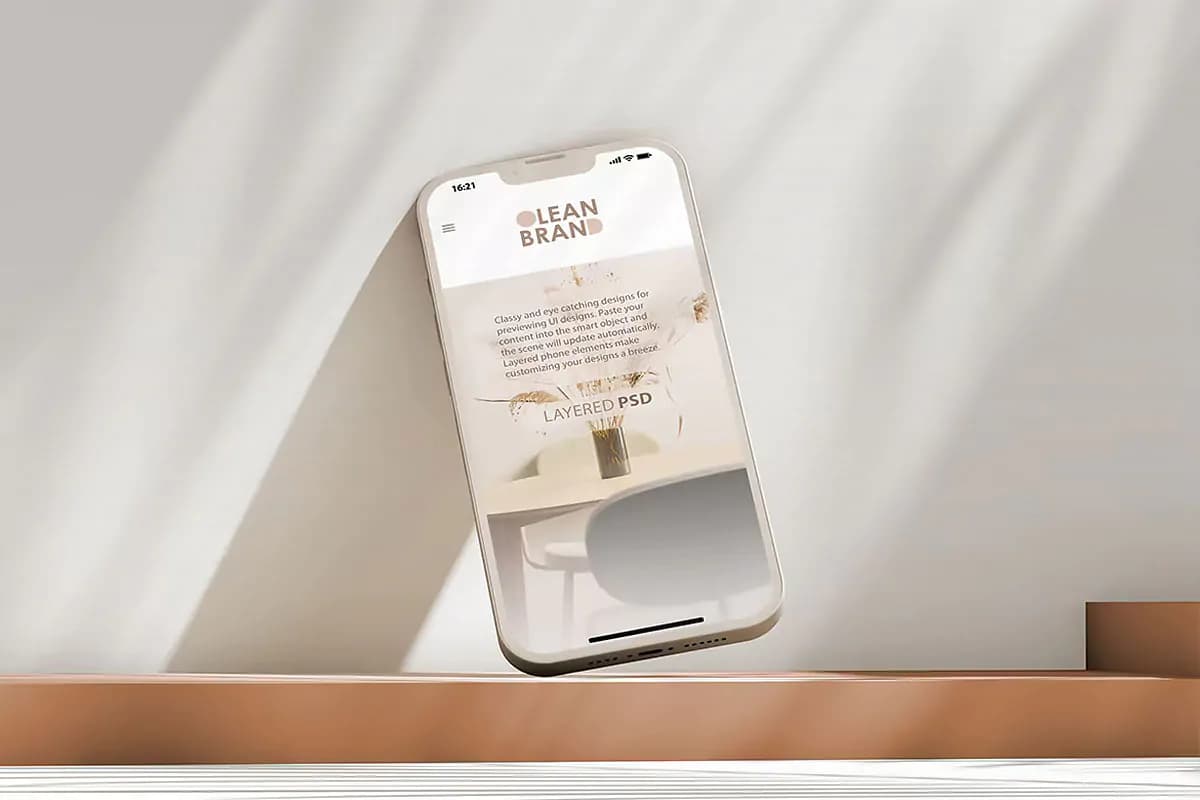 موکاپ آیفون 13 شیک و مدرن Clay — تصویر ۴