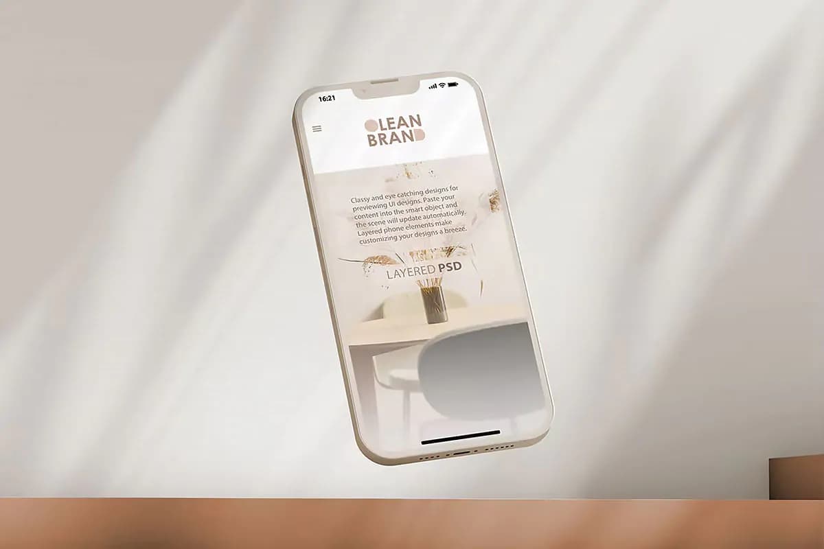 موکاپ آیفون 13 شیک و مدرن Clay — تصویر ۵