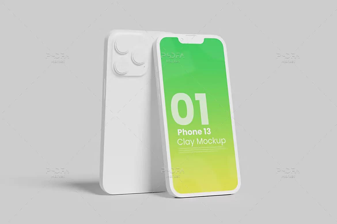 موکاپ آیفون 13 شیک و مدرن Clay — تصویر ۱۰