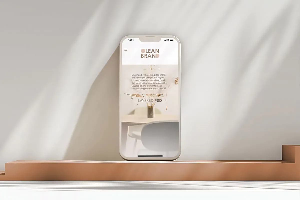 موکاپ آیفون 13 شیک و مدرن Clay — تصویر ۳