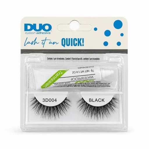 مژه 3بعدی 004+چسب مژه بیرنگ برندDUO — تصویر ۲