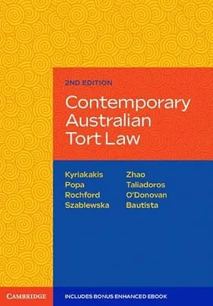 و دانلود نسخه کامل کتاب زبان اصلی Contemporary Australian Tort Law PDF | دانلود کتاب خارجی