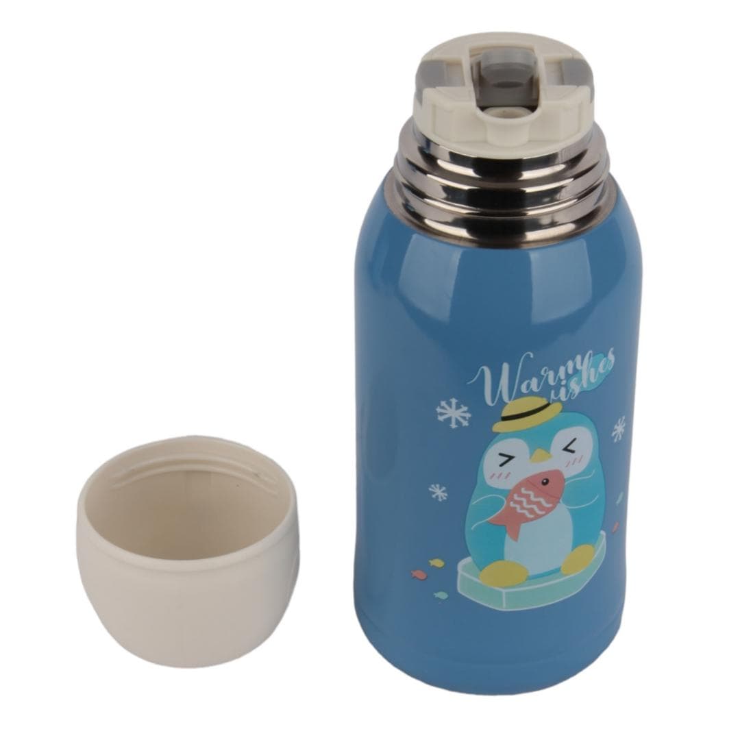 فلاسک کودک دو سر شاخ گوزنی طرح پنگوئن گنجایش 0.5 لیتر — تصویر ۷