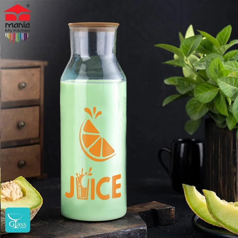 بطری شیشه ای مانیا مدل آکوا با درب چوب پنبه ای — تصویر ۳