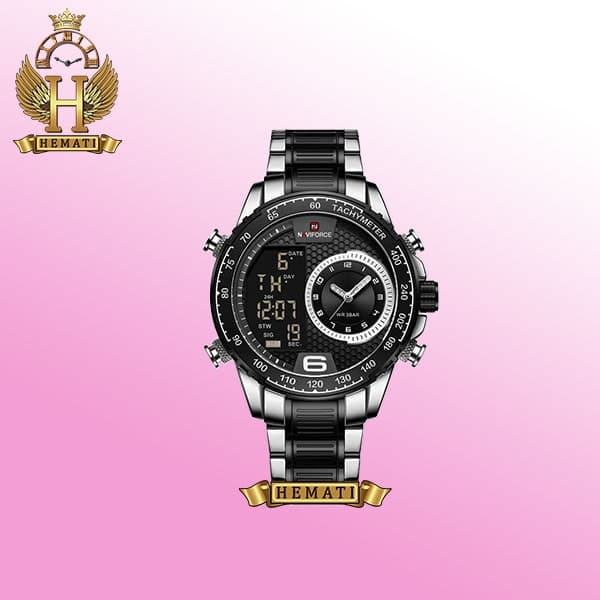 ساعت مچی مردانه نیوی فورس دو زمانه NAVIFORCE NF9199M (در پنج رنگبندی)