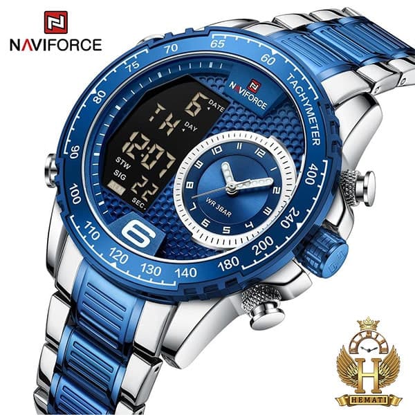 ساعت مچی مردانه نیوی فورس دو زمانه NAVIFORCE NF9199M (در پنج رنگبندی) — تصویر ۶