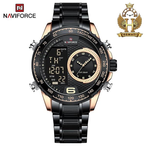 ساعت مچی مردانه نیوی فورس دو زمانه NAVIFORCE NF9199M (در پنج رنگبندی) — تصویر ۸