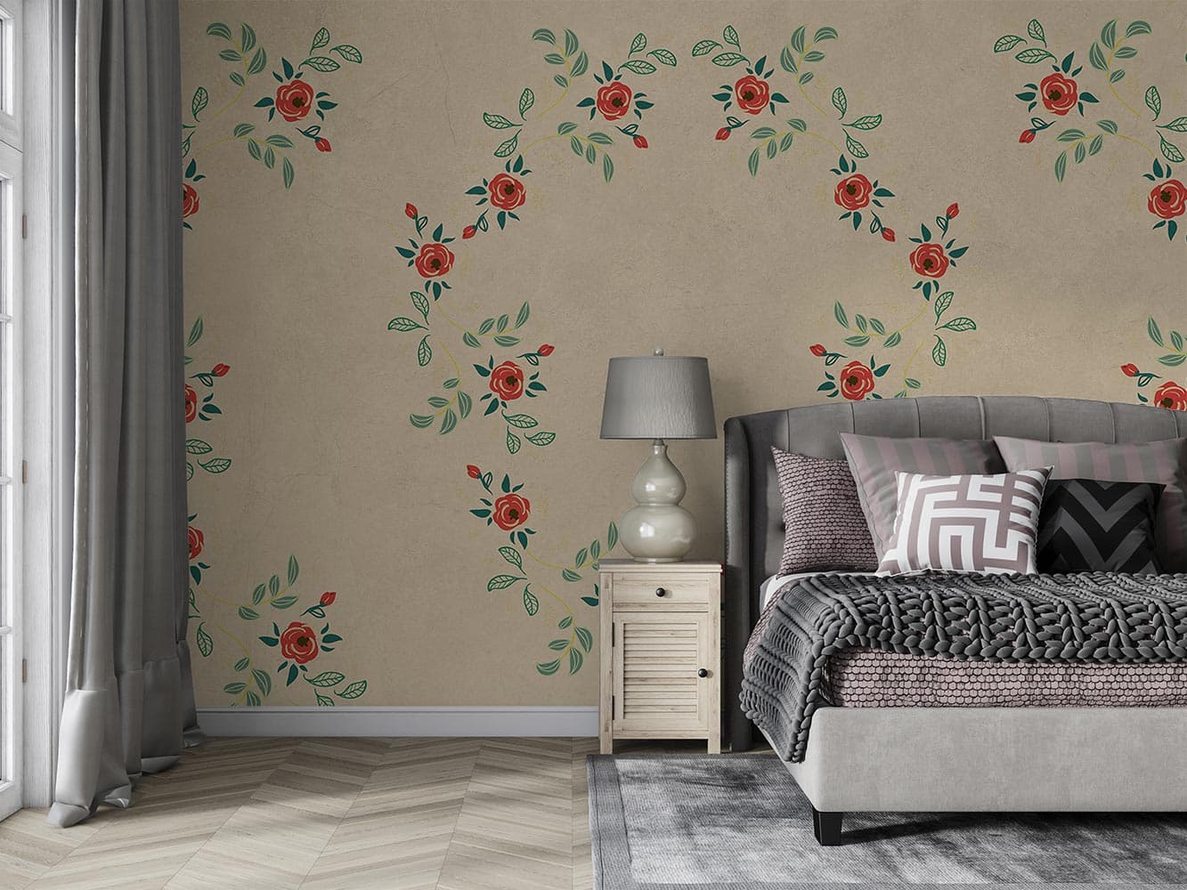 کاغذ دیواری مدل گلدار W10137500
