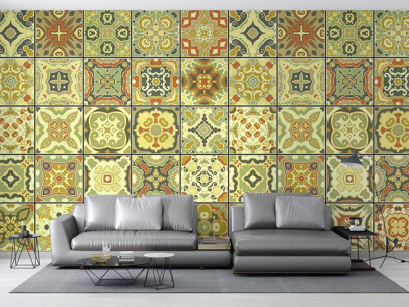 پوستر دیواری سنتی کاشی اسلیمی W10134500