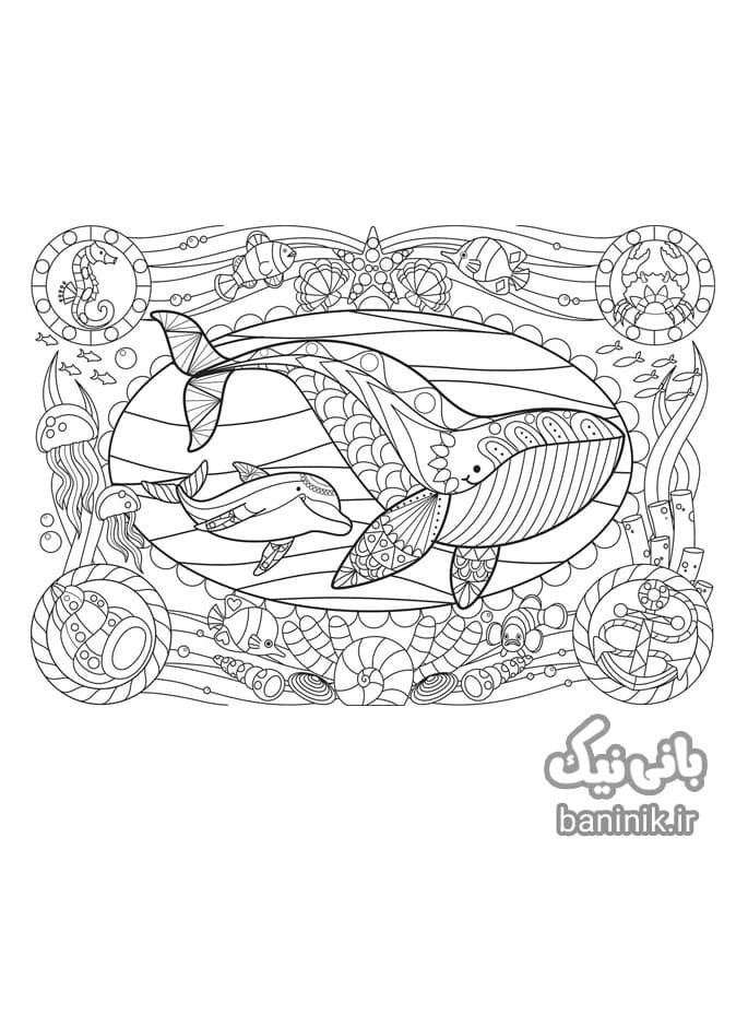 پازل 150 تکه ادوکا قابل رنگ آمیزی طرح حیوانات دریایی EDUCA 17827 — تصویر ۳