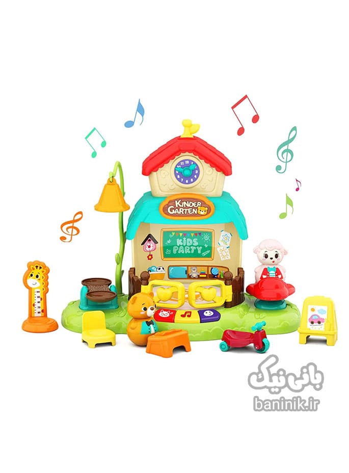 کلبه موزیکال حیوانات جنگل هولی تویز Huile Toys 935 — تصویر ۳