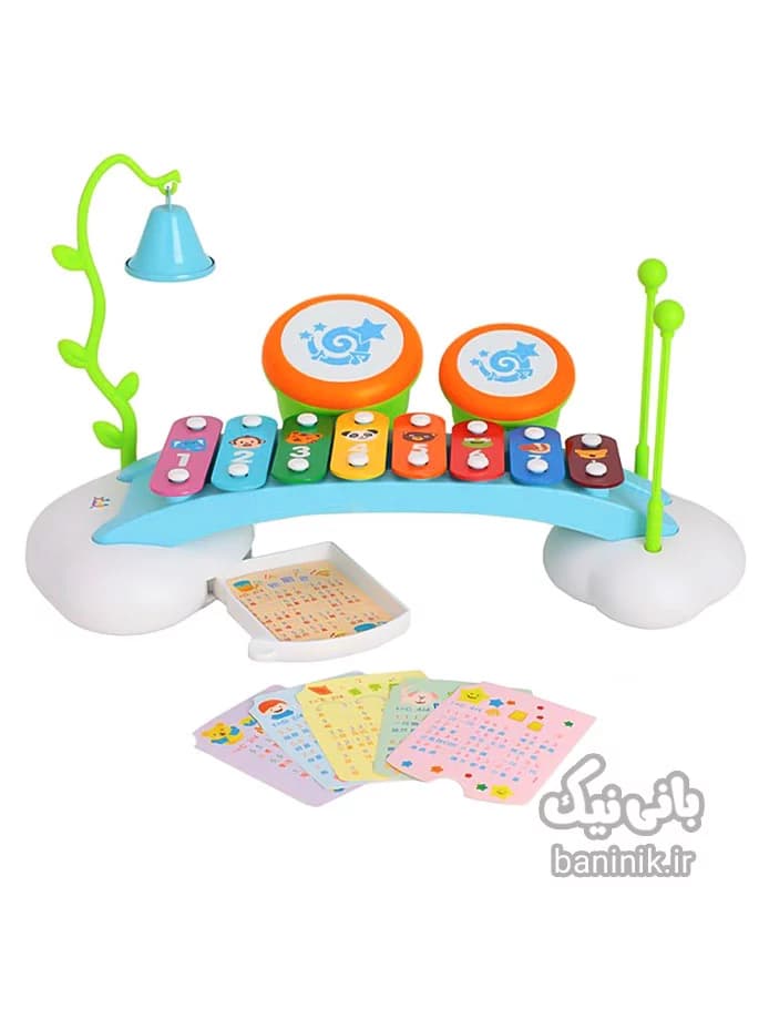 بلز آموزشی به همراه درام هولی تویز Huile Toys Music Set 909 — تصویر ۶