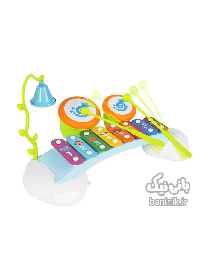 بلز آموزشی به همراه درام هولی تویز Huile Toys Music Set 909 — تصویر ۳