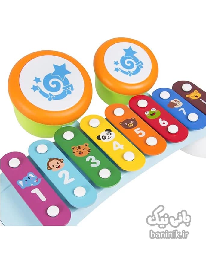 بلز آموزشی به همراه درام هولی تویز Huile Toys Music Set 909 — تصویر ۷