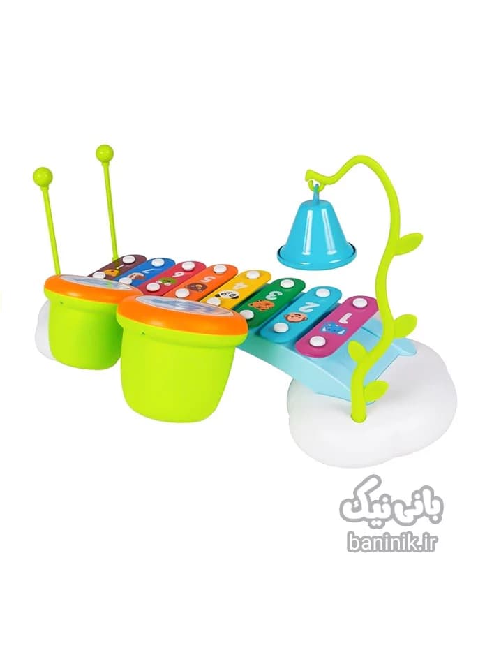 بلز آموزشی به همراه درام هولی تویز Huile Toys Music Set 909 — تصویر ۴