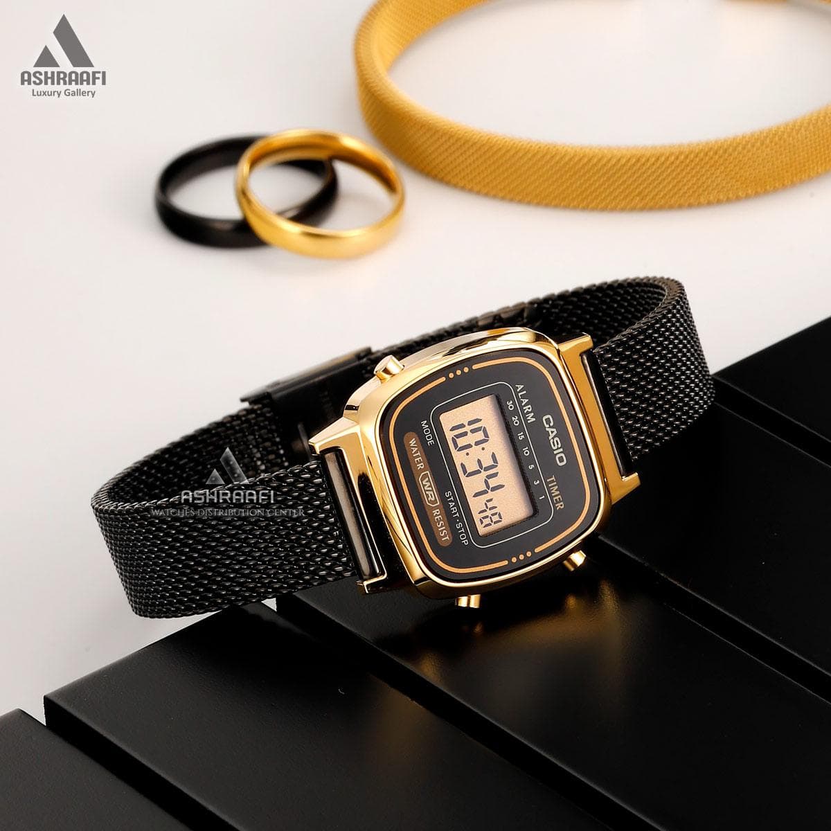 ساعت کاسیو نوستالژی بند حصیری Casio LA670WEMB-1D — تصویر ۳