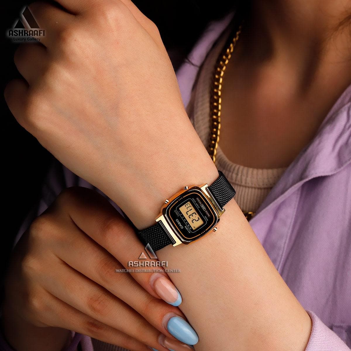 ساعت کاسیو نوستالژی بند حصیری Casio LA670WEMB-1D — تصویر ۴