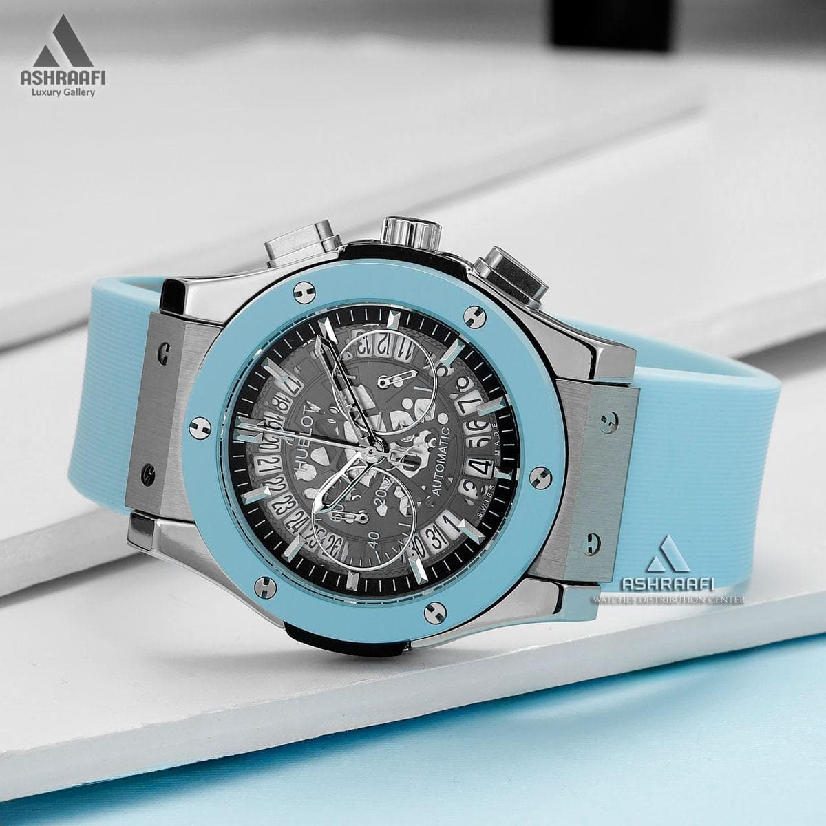 ساعت هابلوت آبی آسمانی Hublot Big Bang Sky Blue 76-3 — تصویر ۴