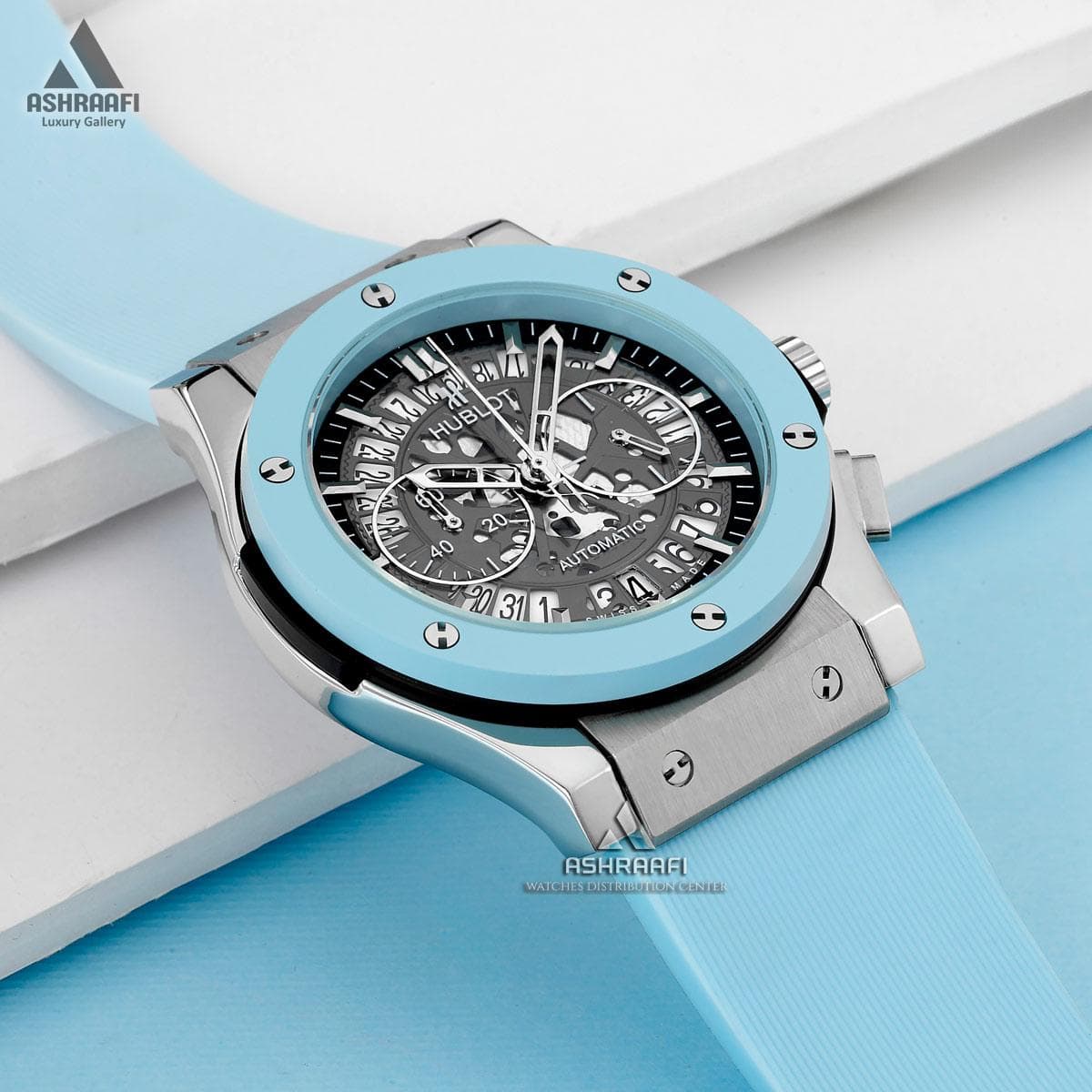 ساعت هابلوت آبی آسمانی Hublot Big Bang Sky Blue 76-3 — تصویر ۳