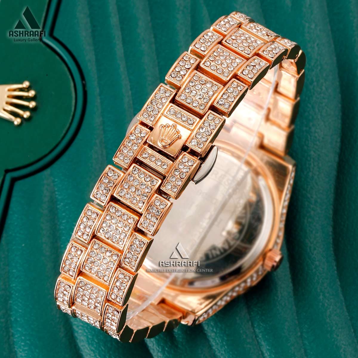 ساعت رولکس اسکای دولر فول نگین Rolex Sky Dweller F-Diamond Rg-80 — تصویر ۴