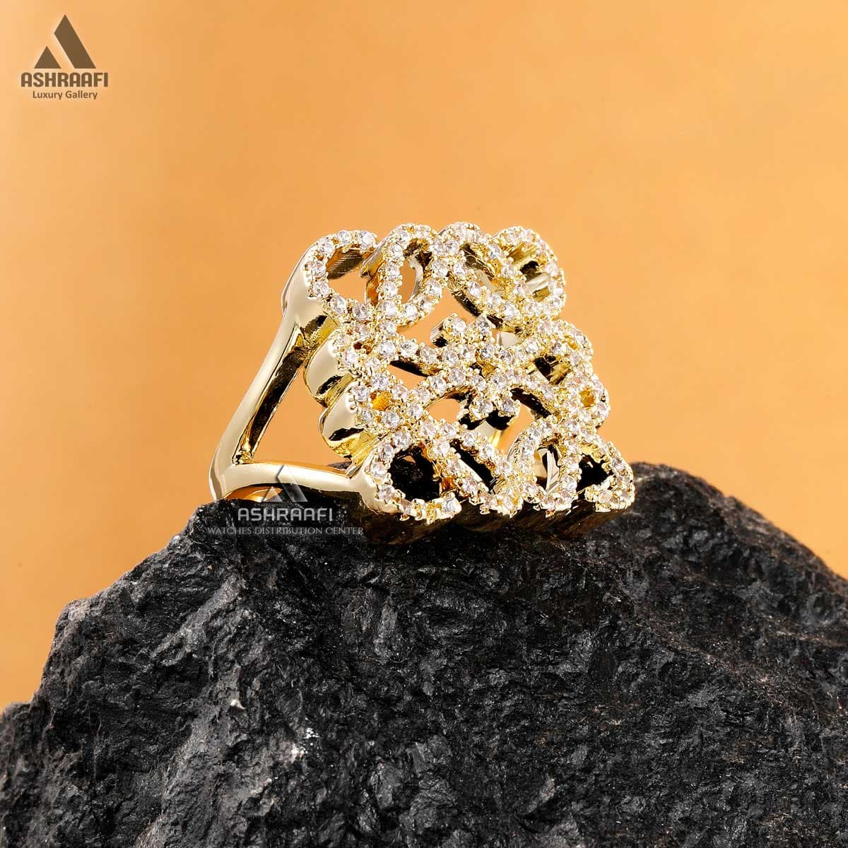 انگشتر زنانه طلایی Women Ring GD08 — تصویر ۲