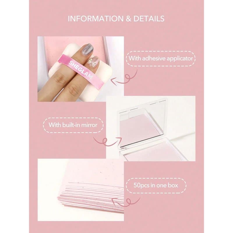 کاغذ کنترل چربی پوست شیگلم SHEGLAM مدل Mattifying Blot Papers With Puff مدل Rose رنگ صورتی — تصویر ۲