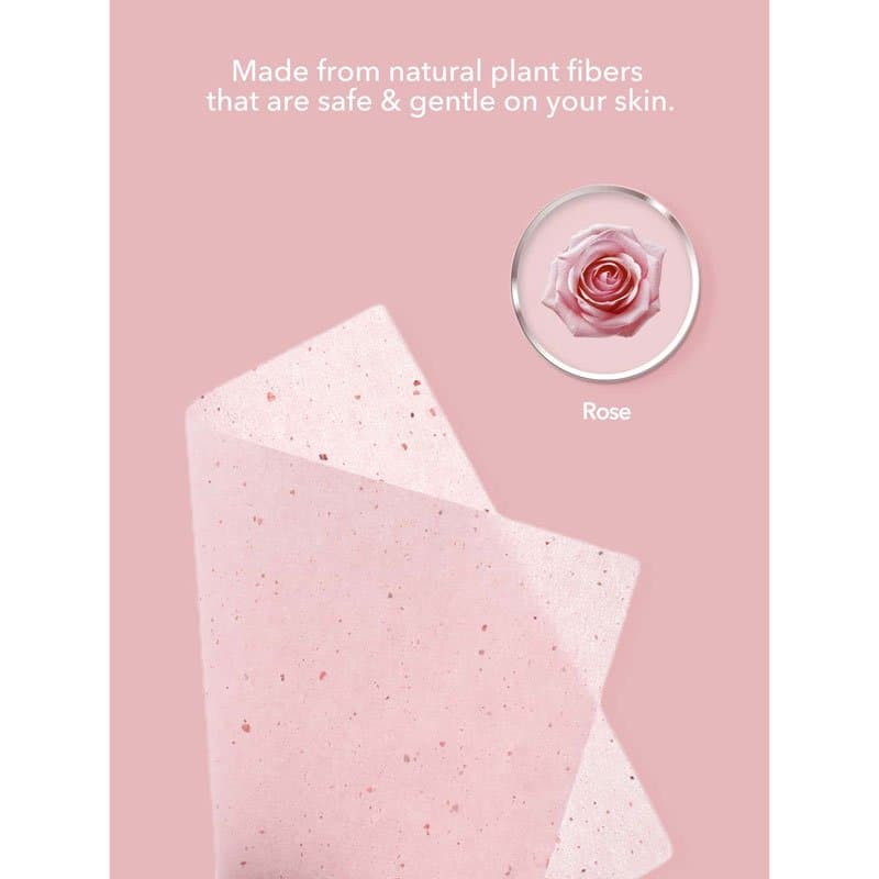 کاغذ کنترل چربی پوست شیگلم SHEGLAM مدل Mattifying Blot Papers With Puff مدل Rose رنگ صورتی — تصویر ۴
