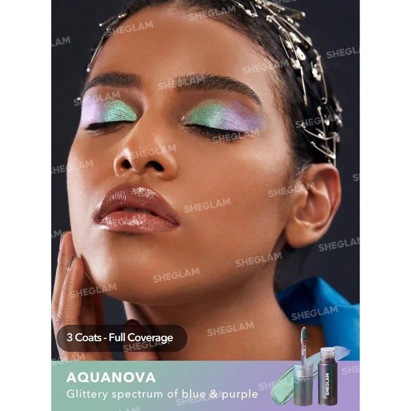 سایه چشم مایع کروم شیگلم SHEGLAM مدل Chroma Zone Multichrome رنگ AQUANOVA — تصویر ۳