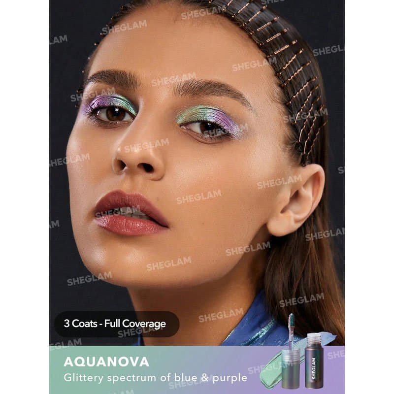 سایه چشم مایع کروم شیگلم SHEGLAM مدل Chroma Zone Multichrome رنگ AQUANOVA — تصویر ۲