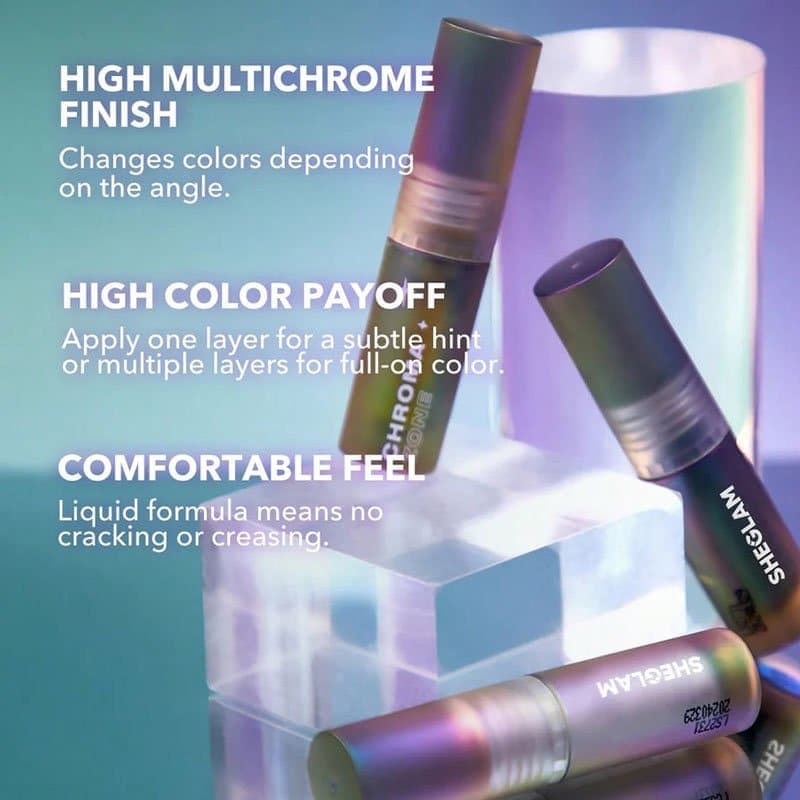 سایه چشم مایع کروم شیگلم SHEGLAM مدل Chroma Zone Multichrome رنگ AQUANOVA — تصویر ۴
