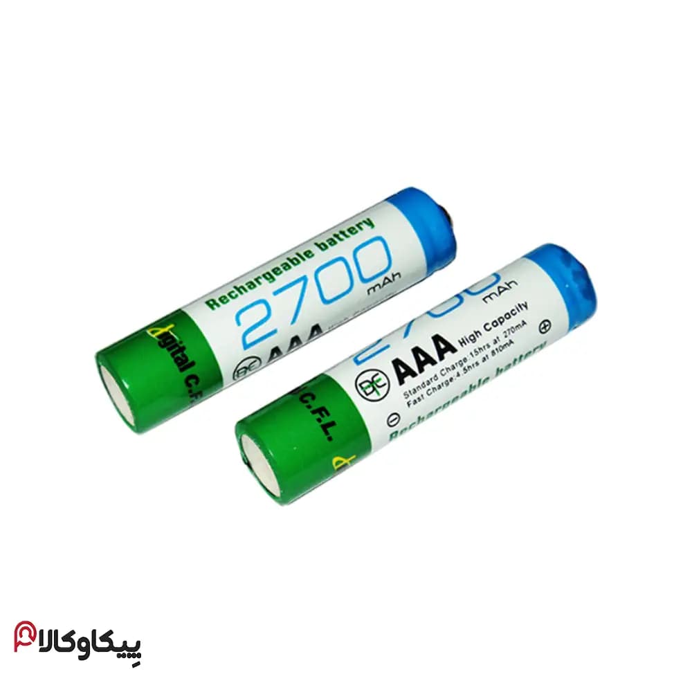 باطری شارژی نیمه قلمی 2700 میلی آمپر digital C.F.L — تصویر ۲