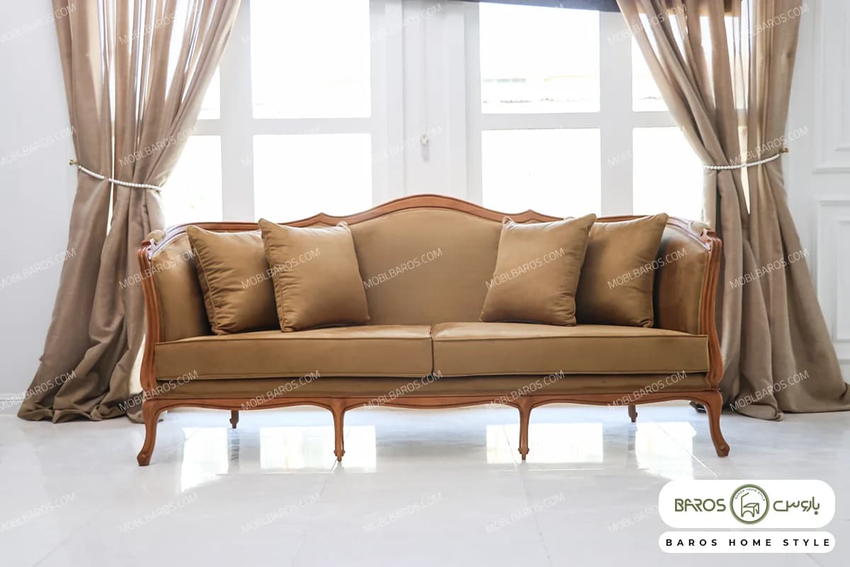 کاناپه نئوکلاسیک راشل پلاس شاخ‌دار — تصویر ۲