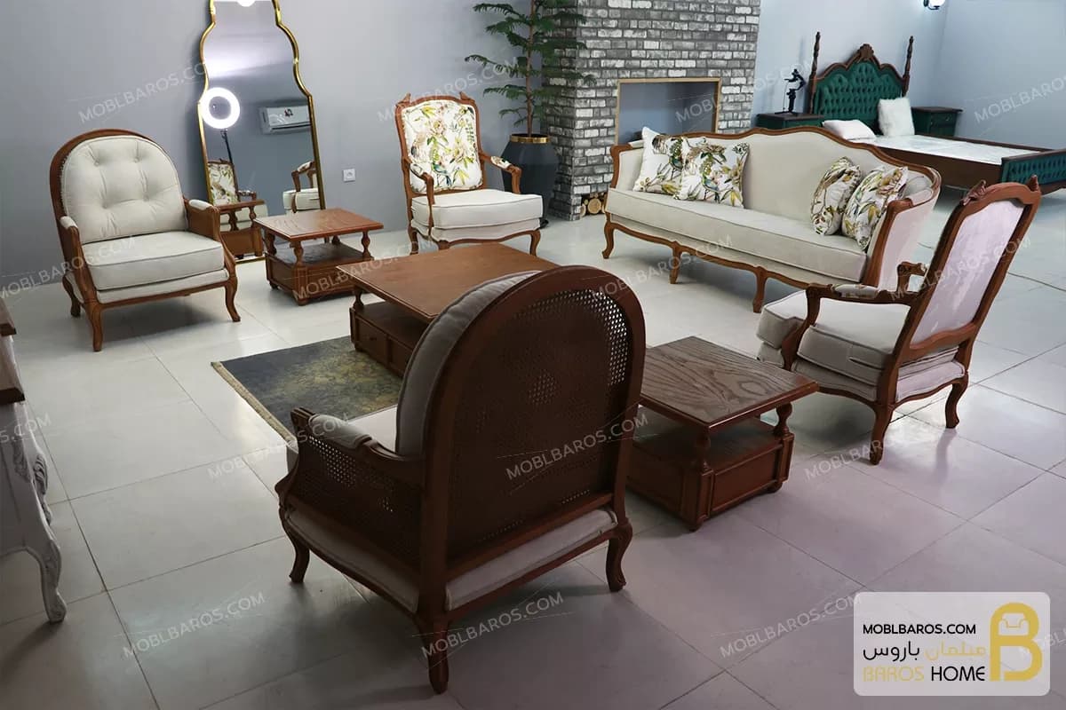 ست مبلمان ترکیبی فرانسوی