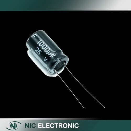خازن الکترولیتی 1000UF/25V-10X17-105C-BLACK
