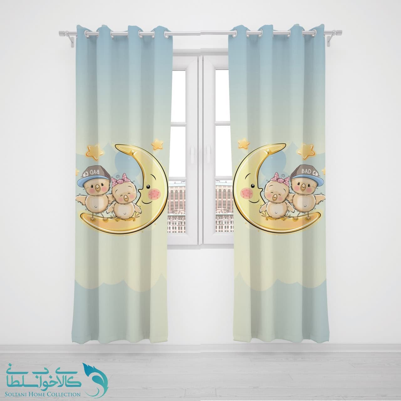 پرده پانچی اتاق کودک طرح جوجه کد A1377