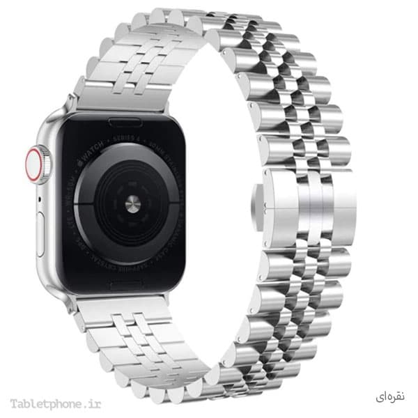 بند ساعت هوشمند اپل واچ 44 / 42mm مدل استیل 5Rows — تصویر ۶
