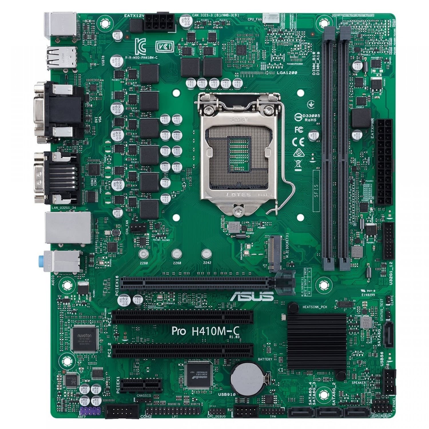 مادربرد ایسوس مدل ASUS H410M-C/CSM DDR4 — تصویر ۲