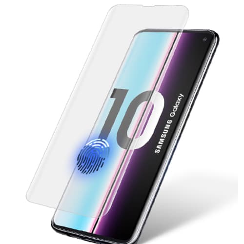 بهترین گلس گوشی سامسونگ S10 محافظ صفحه نمایش شیشه ای سامسونگ اس 10 تمام صفحه اس ده با پوشش کامل مدل یو وی UV Nano Glass For Samsung Galaxy S10 — تصویر ۵