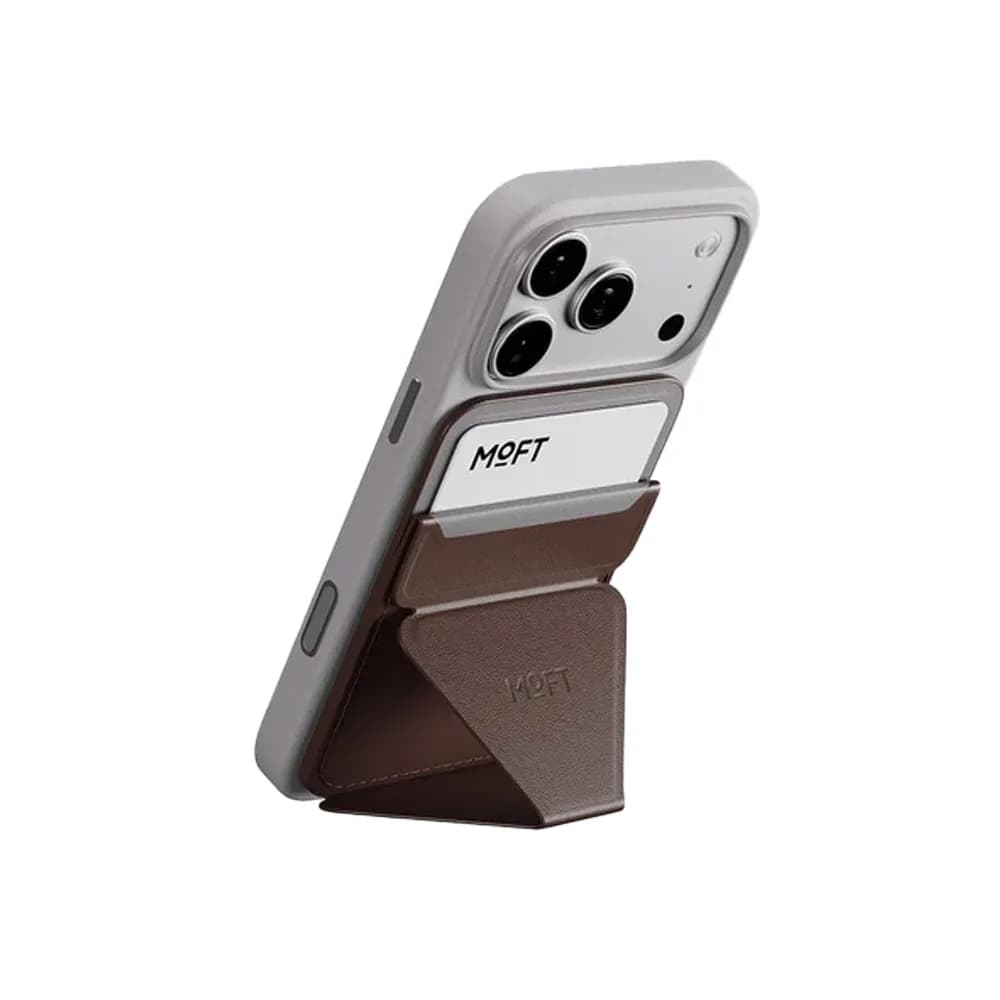 جاکارتی و استند مگ سیف مافت مدل Moft Snap-on Phone Stand Wallet MOVAS رنگ نارنجی تیره — تصویر ۲