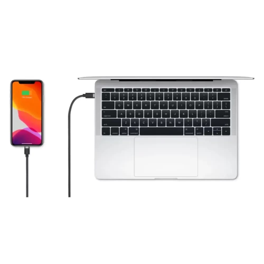 کابل 1متری شارژ تایپ سی به لایتنینگ موفی MOPHIE USB-C TO Lightning | رنگ مشکی — تصویر ۲