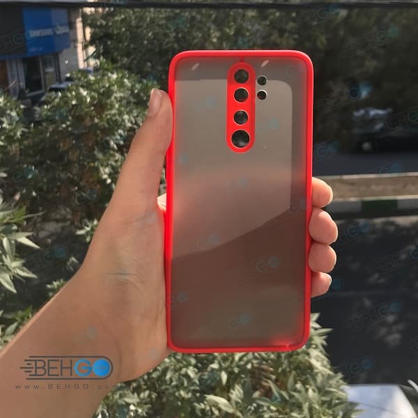 قاب Note 8 pro محافظ دور رنگی کاور پشت مات با برجستگی لنز دوربین شیائومی نوت 8 پرو Fashion Case Xiaomi Redmi Note8 pro — تصویر ۳