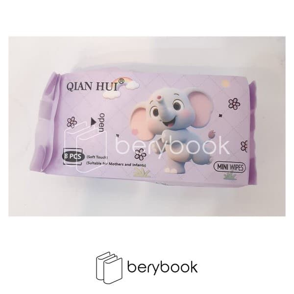 QIAN HUI / دستمال مرطوب / 8 عددی / طرح فیل