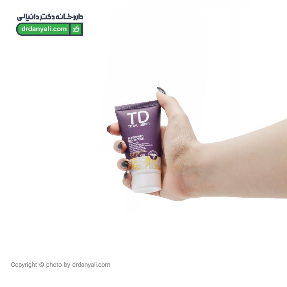 کرم ضد آفتاب ضد لک رنگی توتال درم SPF50 حجم 50 میلی لیتر — تصویر ۲