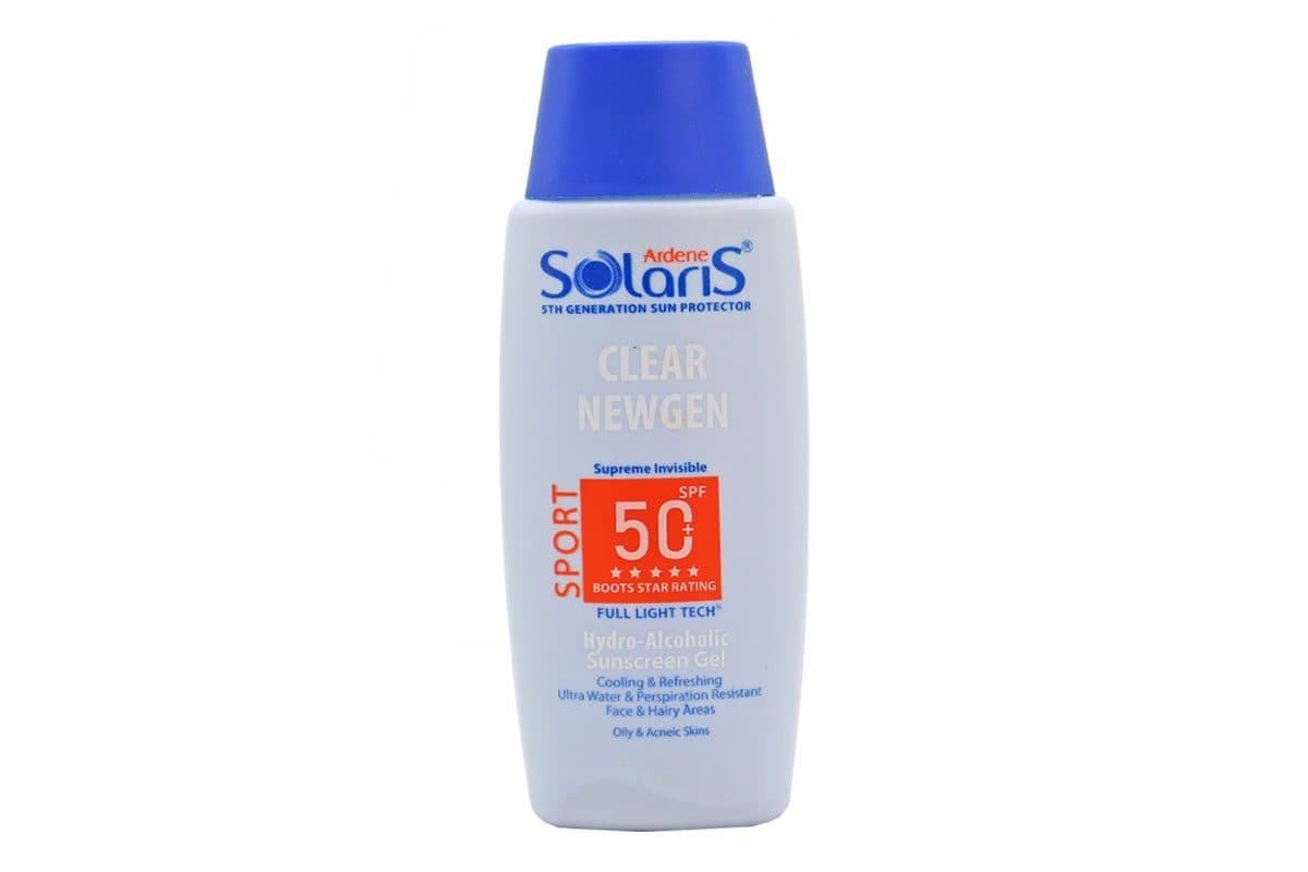 ژل ضد آفتاب اسپورت کلیر نیوژن سولاریس آردن SPF50 بی رنگ 100 میلی لیتر