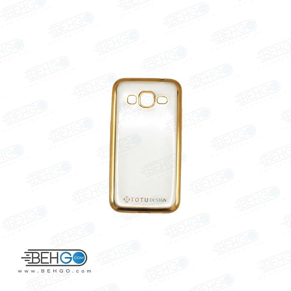 قاب گوشی سامسونگ کور پریم G360 بی رنگ و شفاف دور طلایی clear cover For Samsung galaxy Core prime