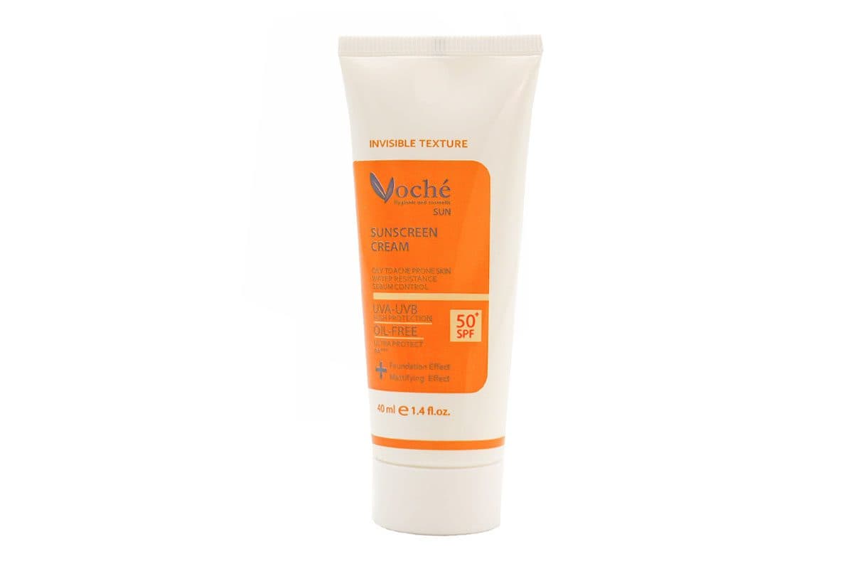کرم ضد آفتاب پوست چرب وچه SPF50 بی رنگ 40 میل