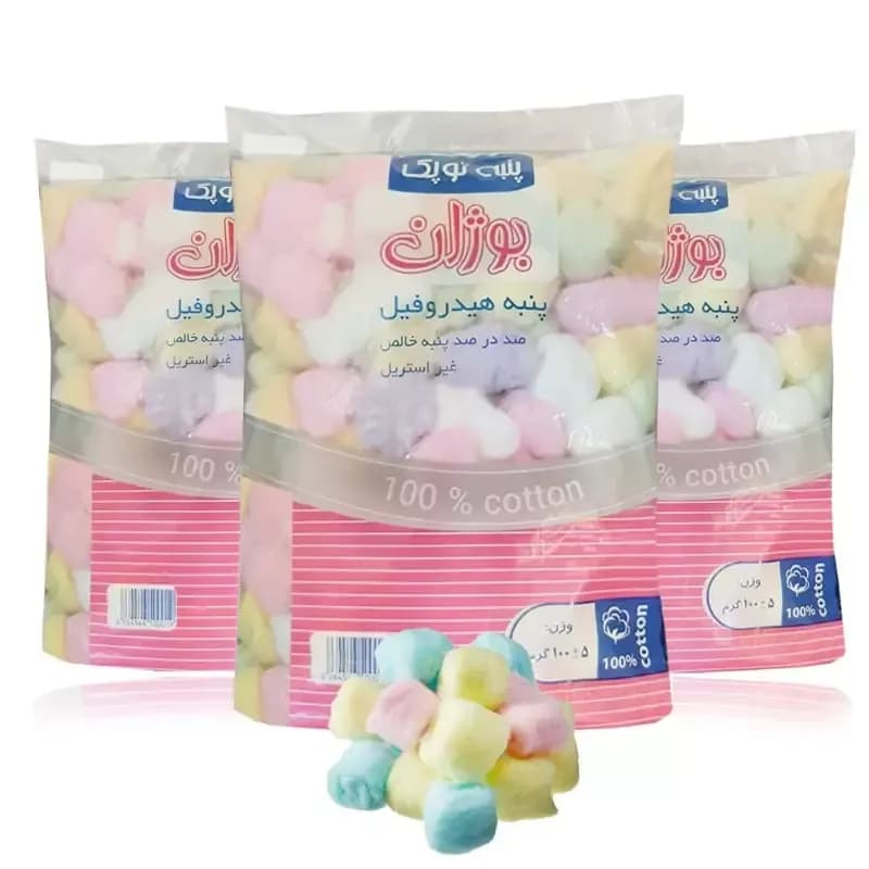 پنبه توپی ارایشی هیدروفیل بوژان balls وزن 100 گرم